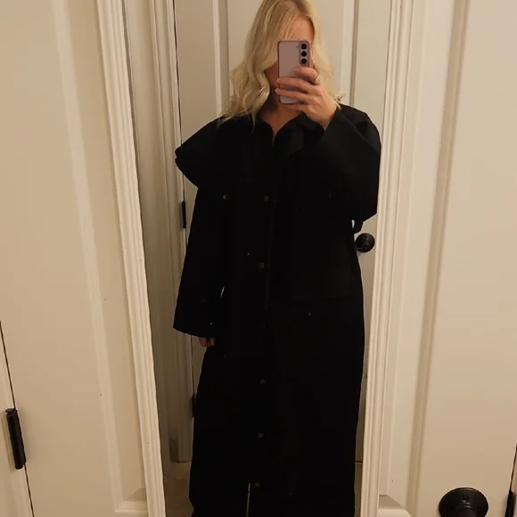 Cotton Vintage Duster/Trench, Banff Style, Yellowstone, Ranchwear, Sz. S - Picture 2 of 11